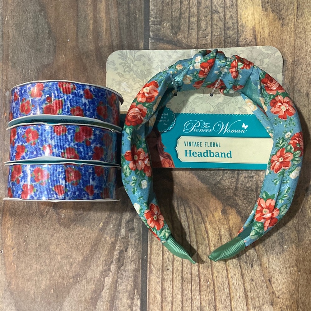 The Pioneer Women Headband and 3 rolls of Ribbon